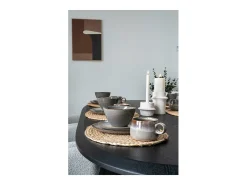 Online House Nordic Juego de 4 platos de cerámica ø 21 cm. Gris