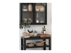 Online House Nordic Juego de 4 platos de cerámica ø 21 cm. Gris