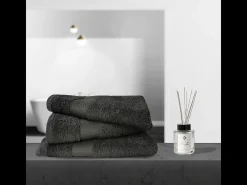 Blanc avenue Juego de 3 toallas de baño 70x130 cm 500gr/m² 100% algodón Gris antracita Hot