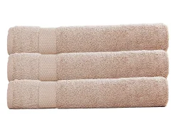 Blanc avenue Ropa De Cama|Textil De Baño-Juego de 3 toallas felpa 50*90 cm 500 gr/m² 100% algodón Beige