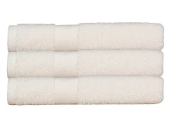Blanc avenue Juego de 3 toallas grandes de baño 100x150 cm 500 gr/m² 100% algodón Crema Discount