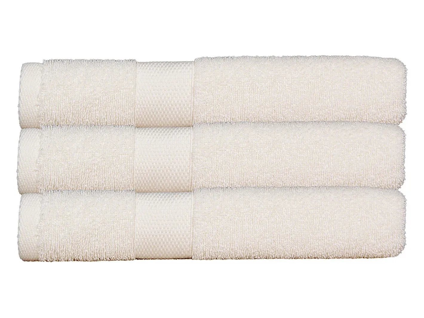 Blanc avenue Juego de 3 toallas grandes de baño 100x150 cm 500 gr/m² 100% algodón Crema Discount