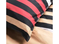 Today Juego de cama - 240 x 260 cm - algodón estampado a rayas Rojo Hot