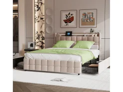 Ropa De Cama-Juego de cama de 3 piezas, incluye 2 fundas de almohada (80 x 80 cm), 1 sábana bajera (160 x 200 cm) + 1 funda nórdica (155 x 220 cm), , poliéster Verde