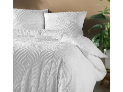 Douceur d'intérieur Ropa De Cama-Juego de cama de 3 piezas con acolchado 240 x 220 cm Blanco