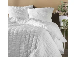Douceur d'intérieur Ropa De Cama-Juego de cama de 3 piezas de microfibra 240 x 220 cm Blanco