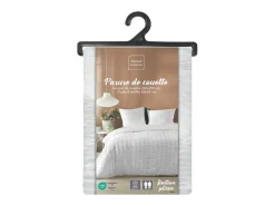 Douceur d'intérieur Ropa De Cama-Juego de cama de 3 piezas de microfibra 240 x 220 cm Blanco