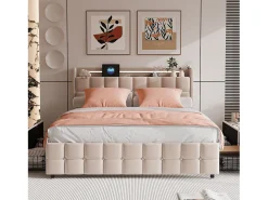 Ropa De Cama-Juego de cama de 3 piezas, incluye 2 fundas de almohada (80 x 80 cm), 1 sábana bajera (140 x 200 cm) + 1 funda nórdica (140 x 210 cm), Blanco + Rosa, poliéster Rosa palo