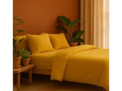 Promo Linge Ropa De Cama-Juego de cama de gasa de algodón 240 x 260 cm Amarillo