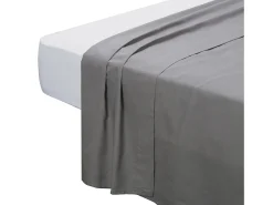 PIKOLIN Ropa De Cama-Juego de cama 135x190cm| HOME| 100% Algodón| 4 piezas| Gris