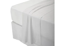 PIKOLIN Ropa De Cama-Juego de cama 135x190cm| HOME| 100% Algodón| 4 piezas| Blanco