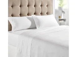 PIKOLIN Ropa De Cama-Juego de cama 105x190cm| HOME| 100% Algodón| 4 piezas| Blanco