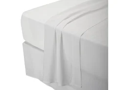 PIKOLIN Ropa De Cama-Juego de cama 105x190cm| HOME| 100% Algodón| 4 piezas| Blanco
