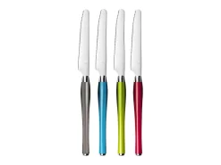 Cubierto-Juego de Cubiertos Purity 24 piezas Verde con Cesta de Acero Inoxidable Verde claro