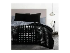New Juego de edredón de microfibra 220 x 240 cm y 2 fundas de almohada 63 x 63 cm Negro
