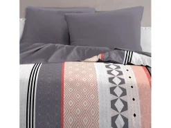 Juego de edredón de microfibra - 1 funda nórdica de 220 x 240 cm + 2 fundas de almohada de 63 x 63 cm - Azul Multicolor New