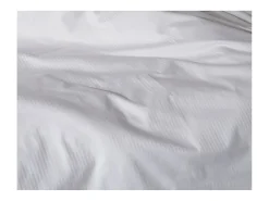 Blanc avenue Juego de funda de edredón + 2 fundas de almohada 63x63cm de satén de algodón rayas Blanco Hot