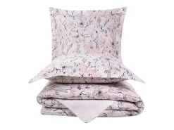 Blanc avenue Juego de funda de edredón 240x220 cm+ 2 fundas de almohada 63x63cm de satén de algodón "Joceline" Multicolor Outlet