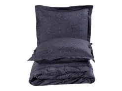 Blanc avenue Juego de funda de edredón + funda de almohada satén de algodón "Melori" Azul Online
