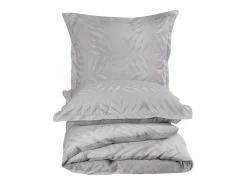 Blanc avenue Ropa De Cama-Juego de funda de edredón + funda de almohada satén de algodón "Duff" Blanco