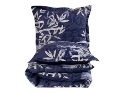 Blanc avenue Ropa De Cama-Juego de funda de edredón +funda de almohada 100% algodón "Bamboo" Azul