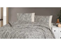 Blanc avenue Juego de funda de edredón 140x200 cm+ 1 FA 65x65 cm 100% algodón Gris claro New