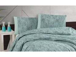 Sale Blanc avenue Juego de funda de edredón 200x200 cm+ 2 FA 65x65 cm 100% algodón Verde