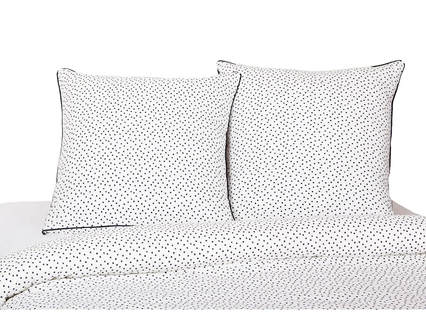 Hot Blanc avenue Juego de funda de edredón +funda de almohada 100% algodón "Points" Gris
