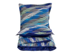 Blanc avenue Ropa De Cama-Juego de funda de edredón + funda de almohada satén de algodón "Neron" Multicolor