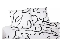 Blanc avenue Ropa De Cama-Juego de funda de edredón +funda de almohada 100% algodón "Irregulaire" Blanco