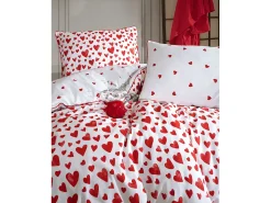 Blanc avenue Juego de funda de edredón 200x200 cm+ 2 FA 65x65 cm 100% algodón Rojo New