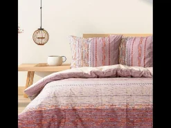 Blanc avenue Ropa De Cama-Juego de funda de edredón +funda de almohada 100% algodón "Efonte Ocre" Multicolor