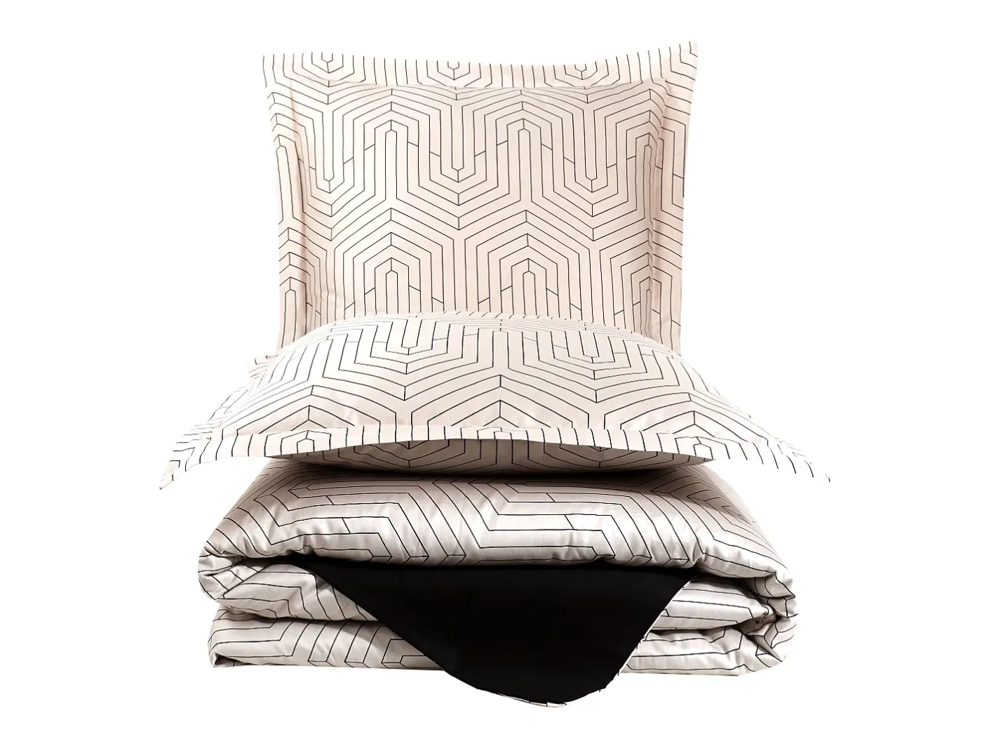Outlet Blanc avenue Juego de funda de edredón 240x220 cm+ 2 fundas de almohada 63x63cm de satén de algodón "Strada white" Blanco