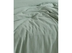 Blanc avenue Juego de funda de edredón + 2 fundas de almohada de gasa de algodón- celadón Verde New