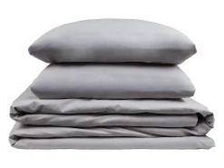 New PIKOLIN Juego de funda nórdica 100% algodón 200 hilos 90x190cm Gris