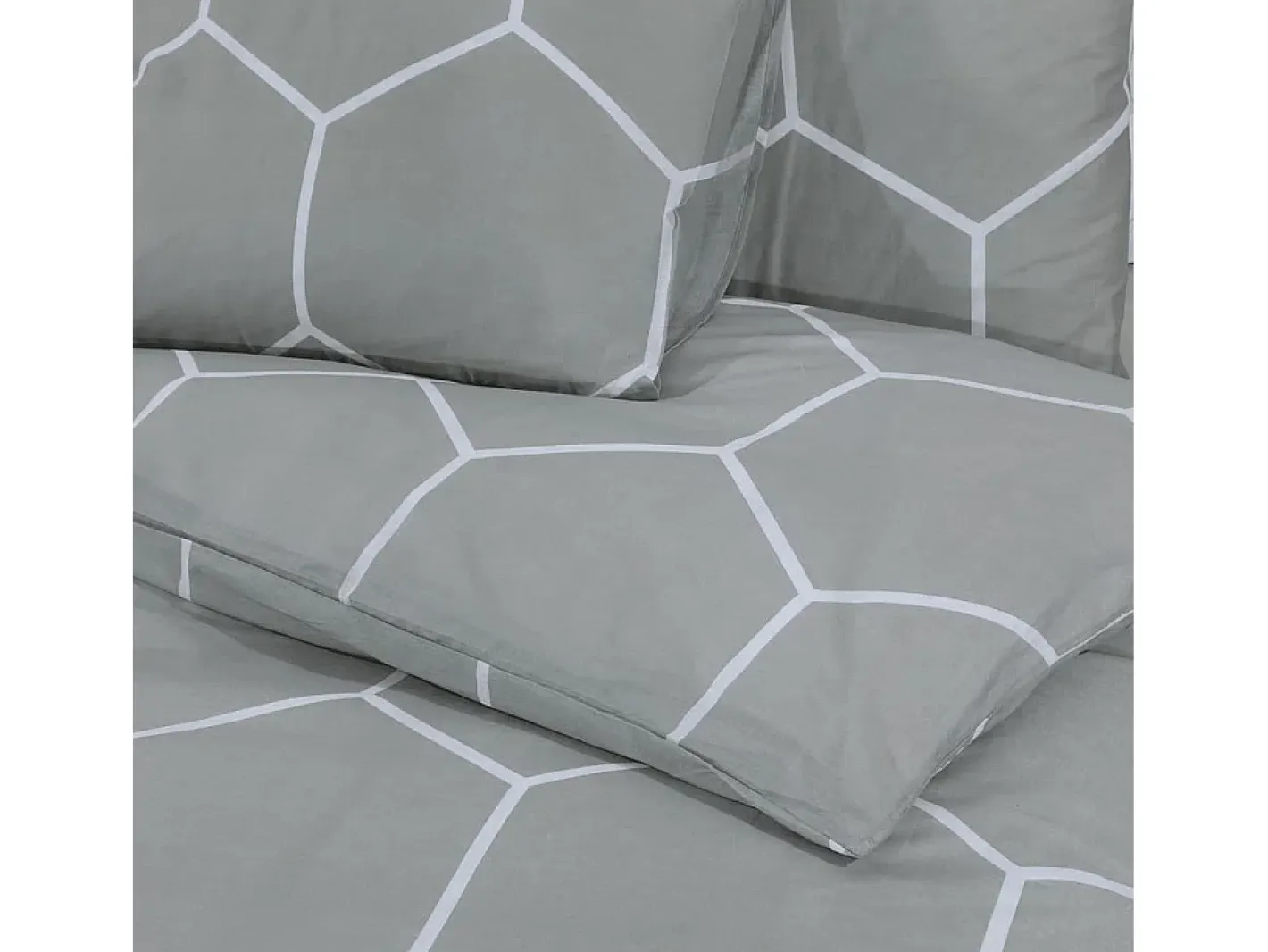 Juego de funda nórdica algodón 200x220 cm ES537518 Gris Sale