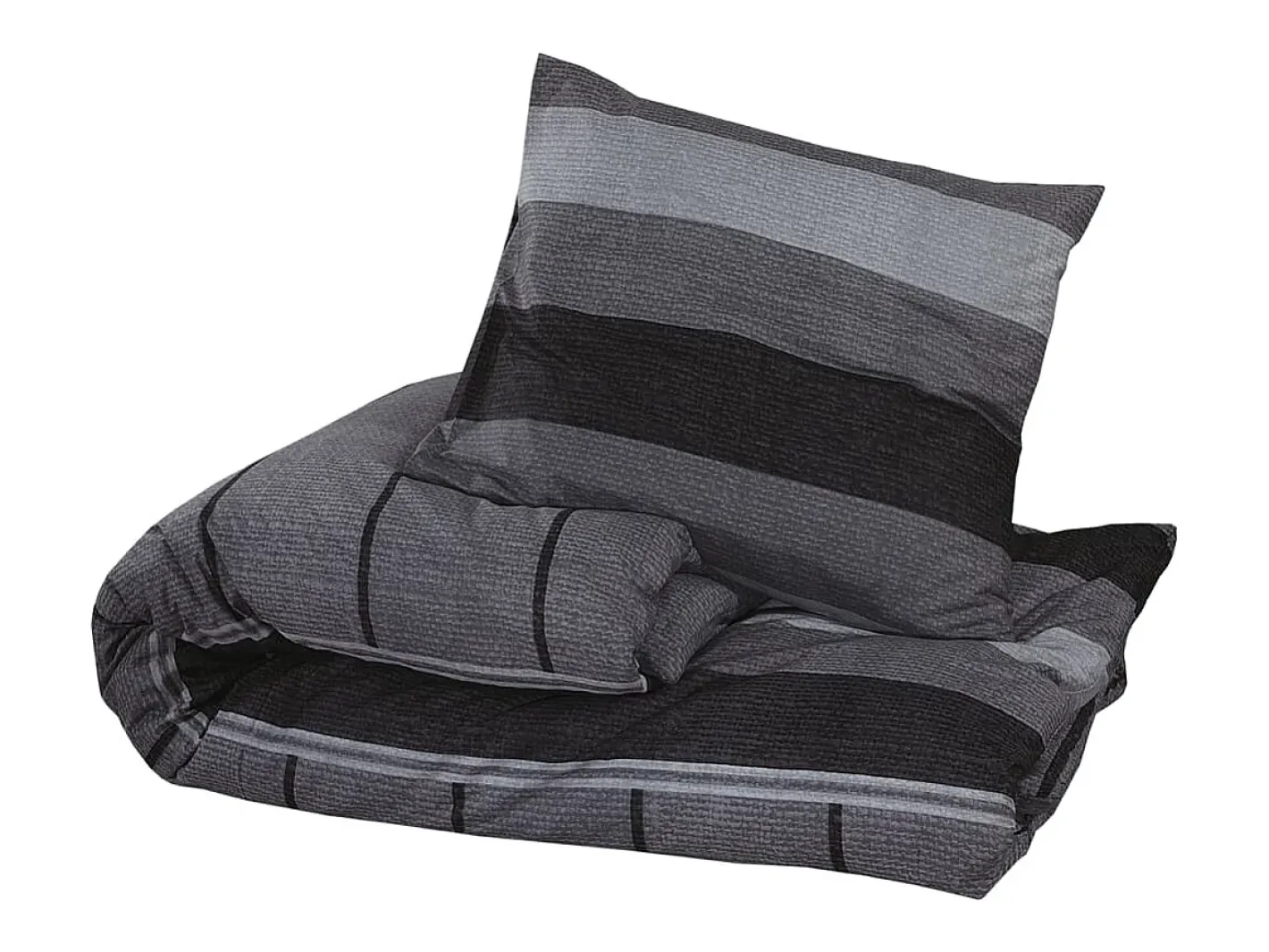 Juego de funda nórdica algodón oscuro 260x220 cm ES226974 Gris