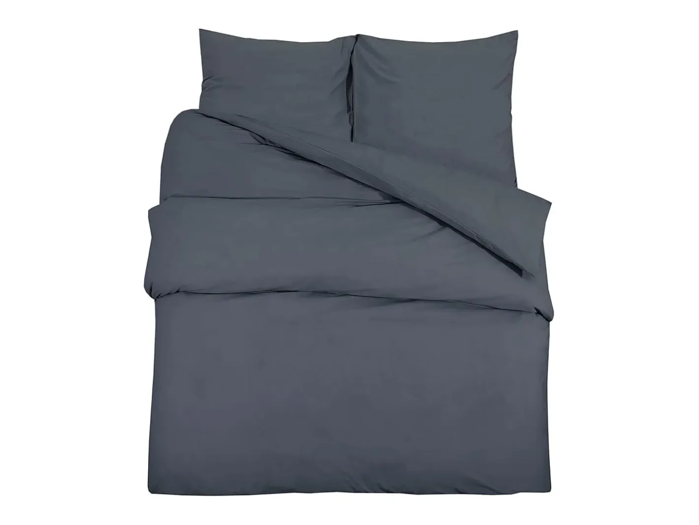Juego de funda nórdica algodón 220x240 cm ES298407 Gris antracita