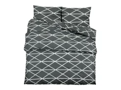 New Juego de funda nórdica algodón 240x220 cm ES753755 Gris