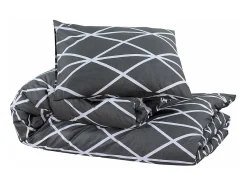 New Juego de funda nórdica algodón 240x220 cm ES753755 Gris