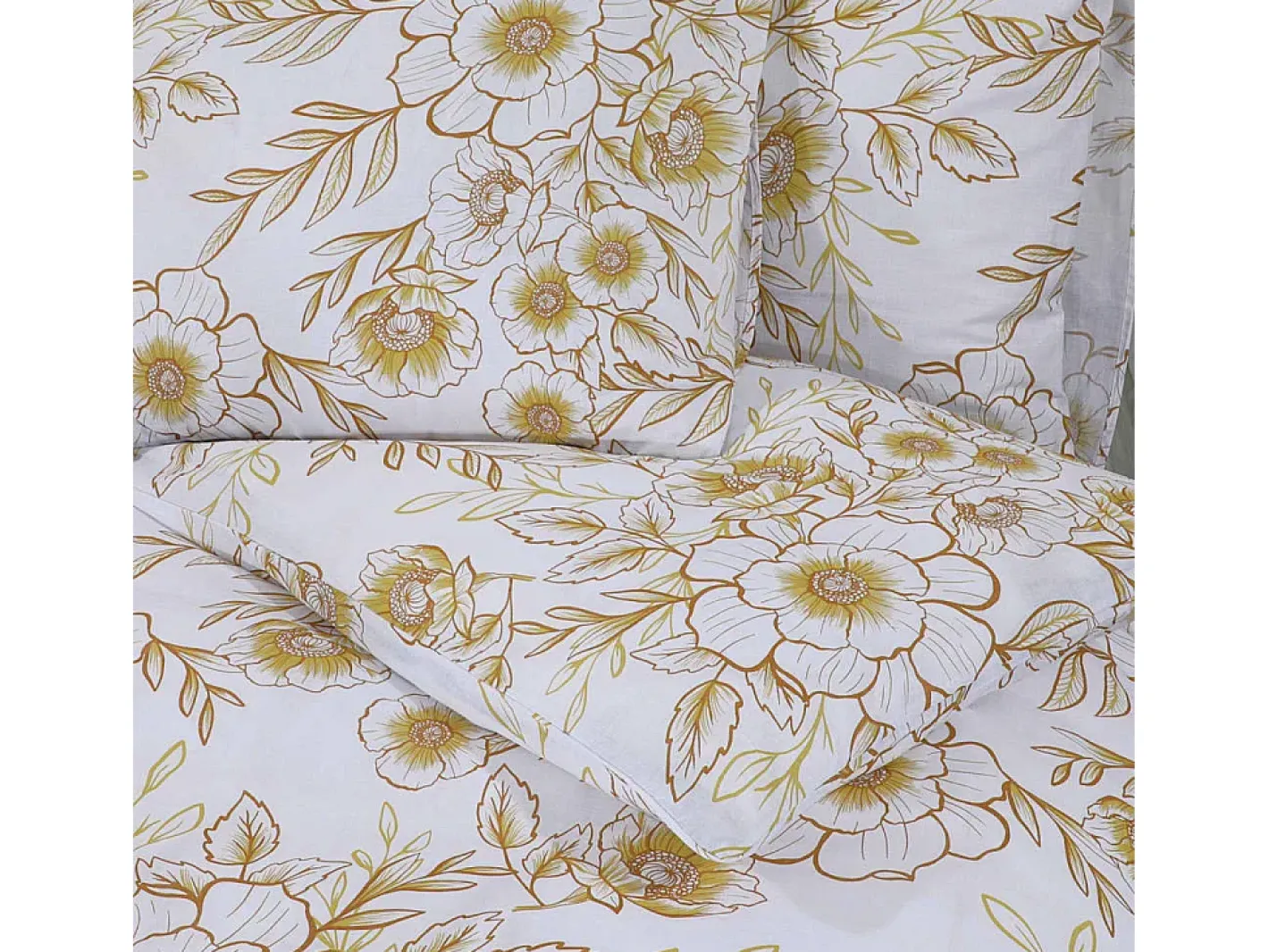 Juego de funda nórdica algodón y marrón 220x240 cm ES242481 Blanco Outlet