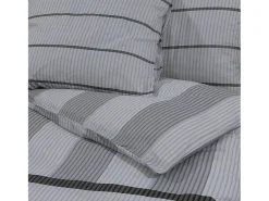 Juego de funda nórdica algodón 200x200 cm ES959442 Gris Outlet