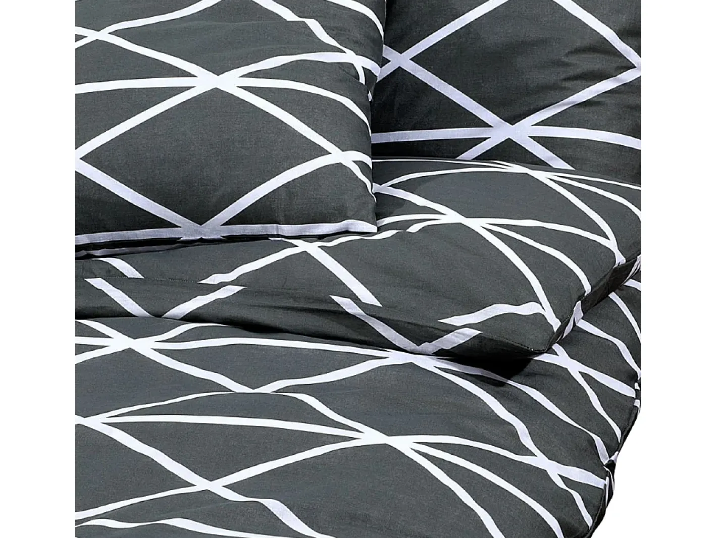 Juego de funda nórdica algodón 260x240 cm ES497271 Gris