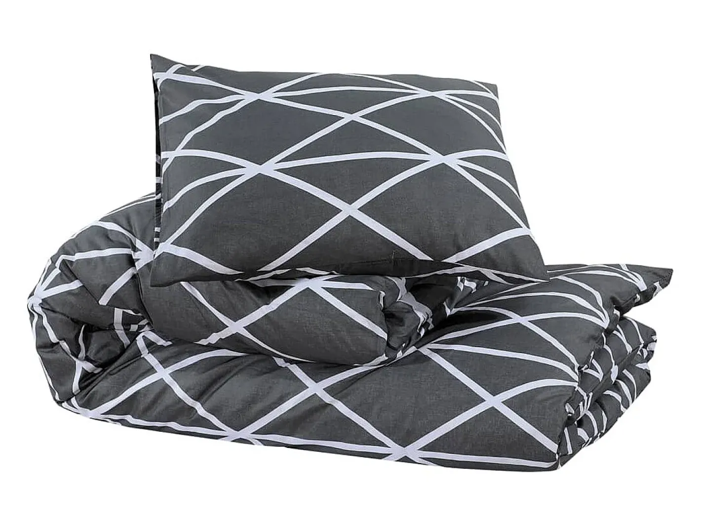 Juego de funda nórdica algodón 260x240 cm ES497271 Gris