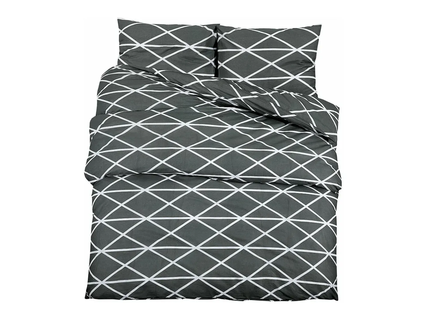 Juego de funda nórdica algodón 260x240 cm ES497271 Gris
