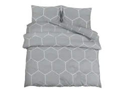 Ropa De Cama-Juego de funda nórdica algodón 200x200 cm ES679455 Gris