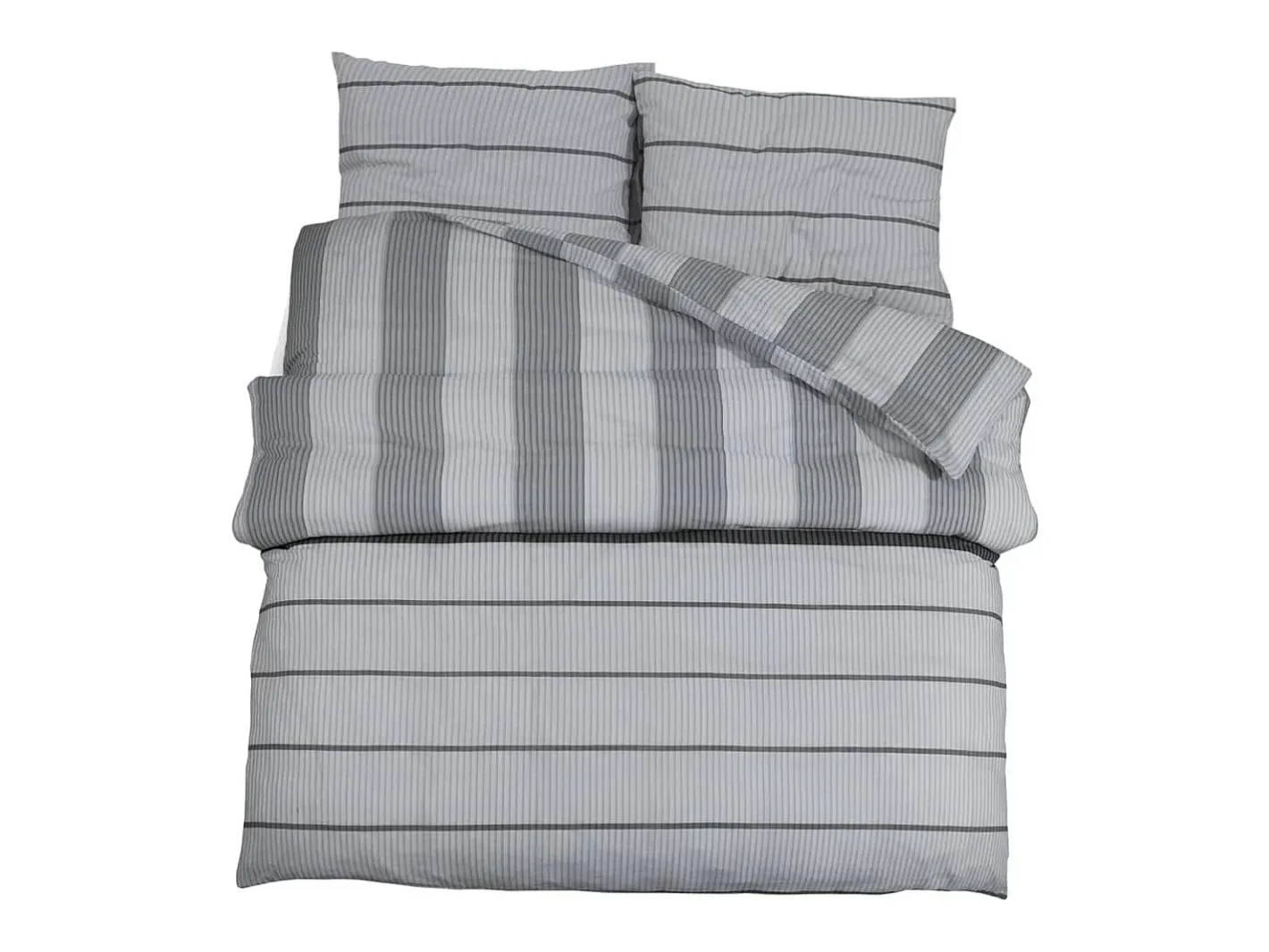 Juego de funda nórdica algodón 200x200 cm ES937891 Gris