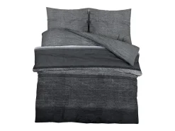 Ropa De Cama-Juego de funda nórdica algodón oscuro 200x200 cm ES412059 Gris