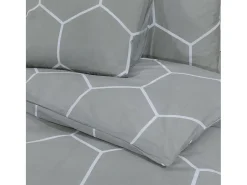 Ropa De Cama-Juego de funda nórdica algodón 140x200 cm ES249441 Gris