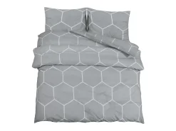 Ropa De Cama-Juego de funda nórdica algodón 140x200 cm ES249441 Gris
